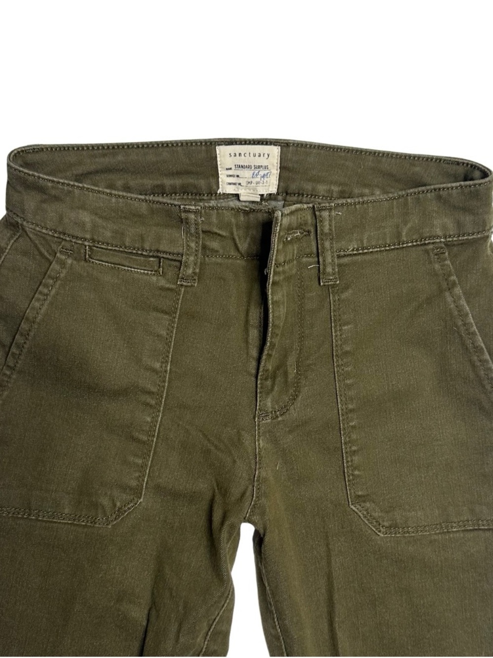 Sanctuary Olive Women's Fatigue Style Skinny Pant Size 25